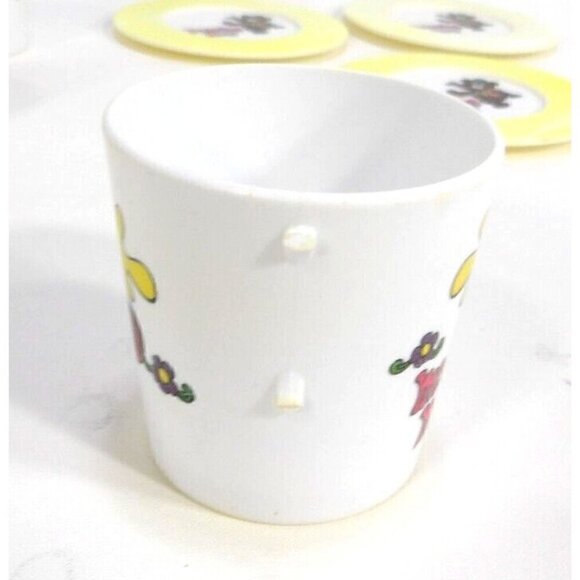 Capt Kangaroo, Mr Green Jeans, Moose & Bear plastic plate & cups CHILTON vintage - Picture 9 of 9